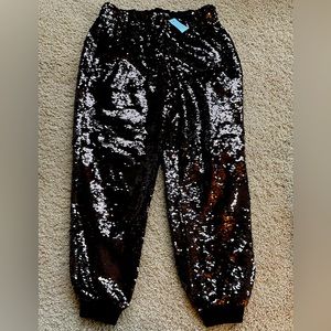 Loft sequin joggers. New w/ tags. Size Medium.